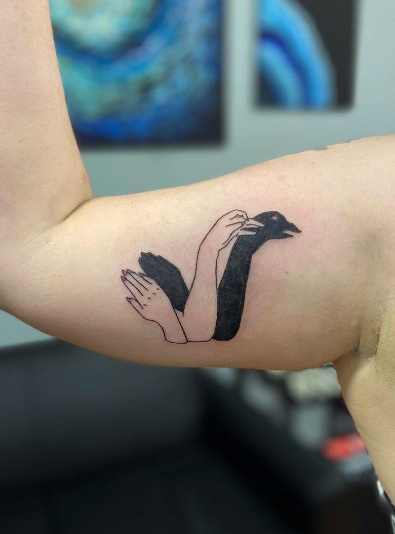 30 Pretty Goose Tattoos Make You Elegant and Beautiful