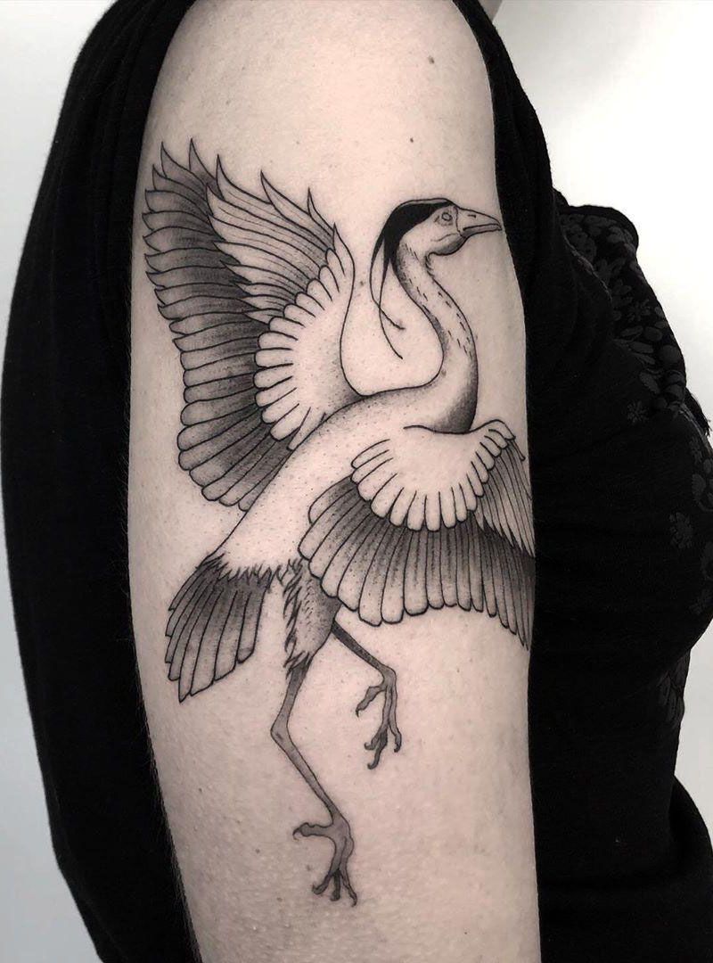 30 Pretty Heron Tattoos Bring You Good Luck