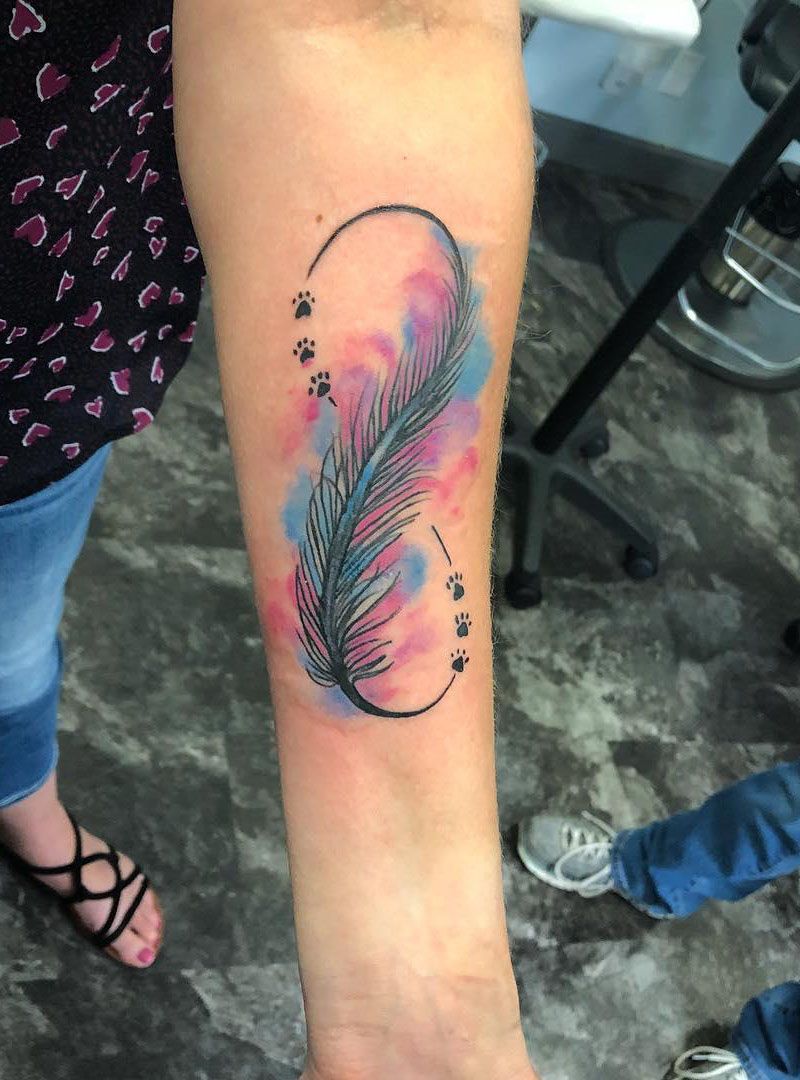 30 Pretty Infinity Feather Tattoos Make You Beautiful Forever