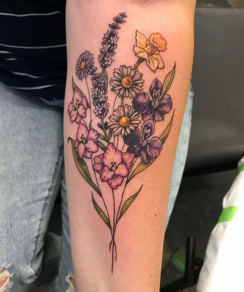 30 Pretty Larkspur Tattoos that Can Enhance Your Temperament