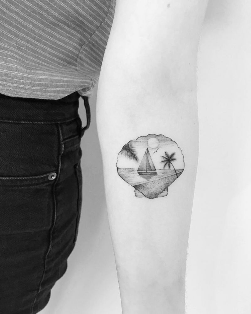 30 Pretty Sailing Boat Tattoos You Will Love