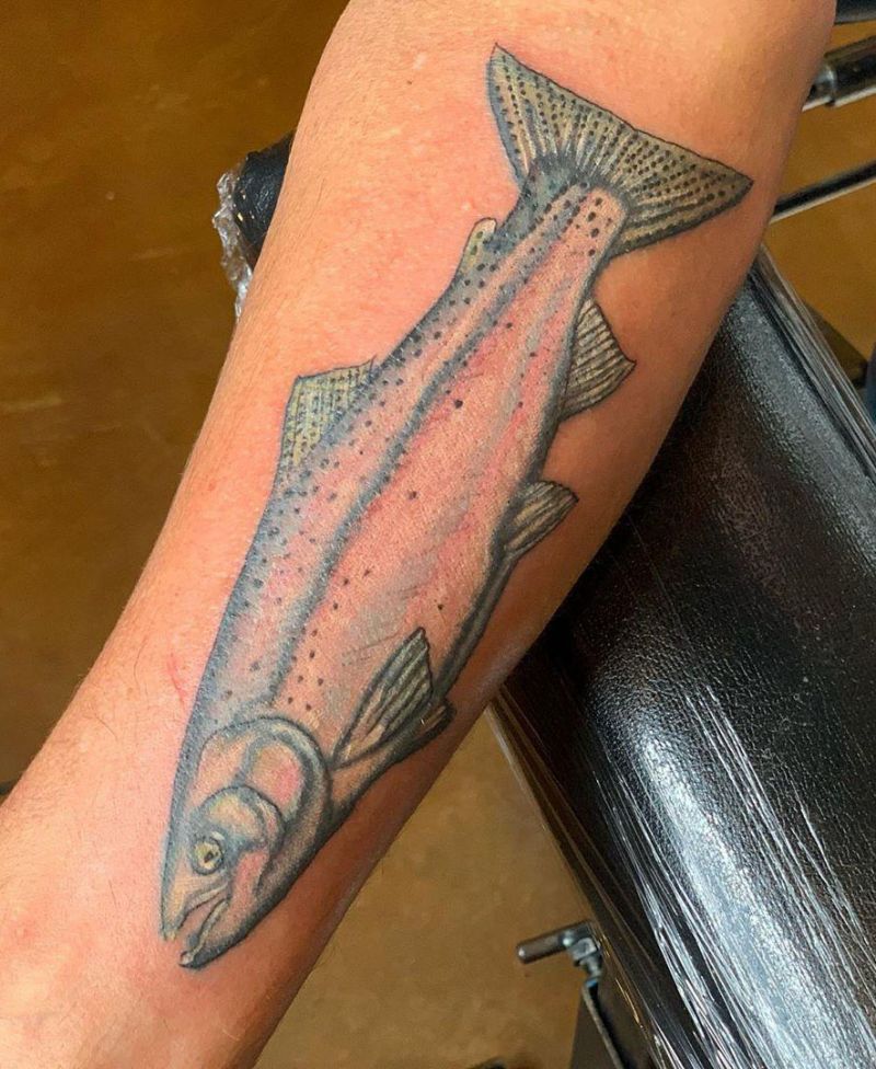 30 Pretty Salmon Tattoos You Will Love