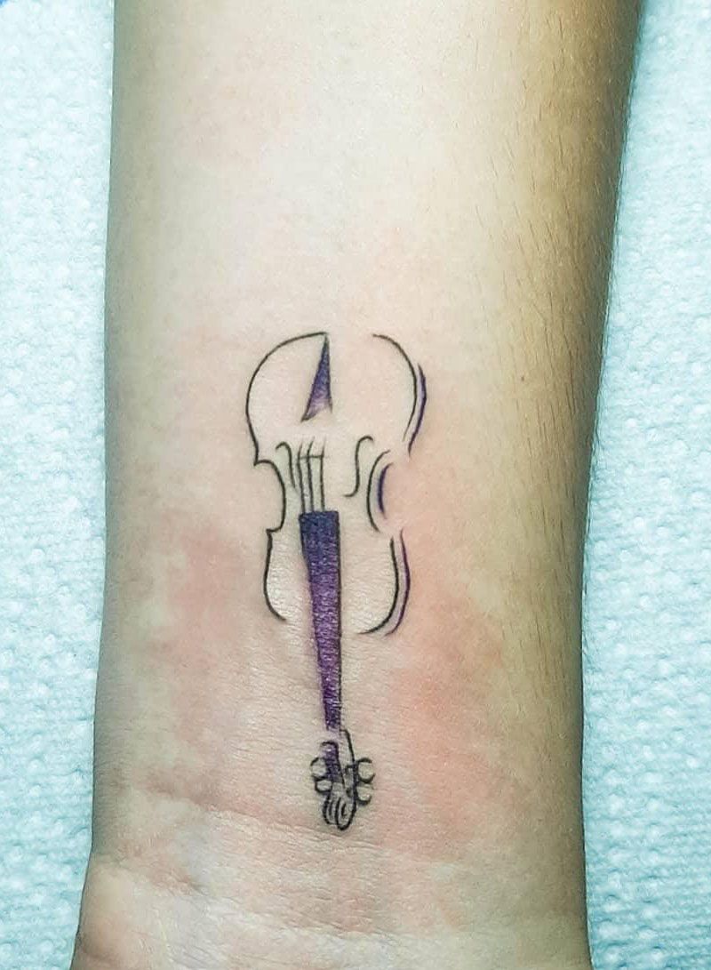 30 Pretty Violin Tattoos that Can Enhance Your Temperament