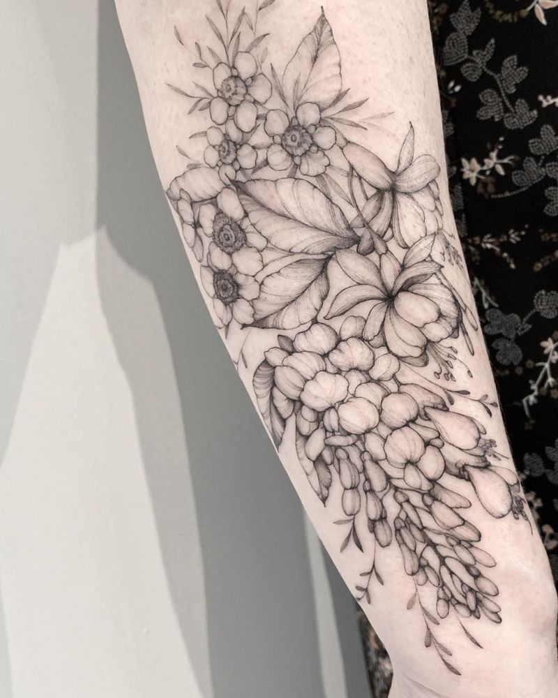 30 Pretty Wisteria Tattoos You Must Try Style VP Page 17