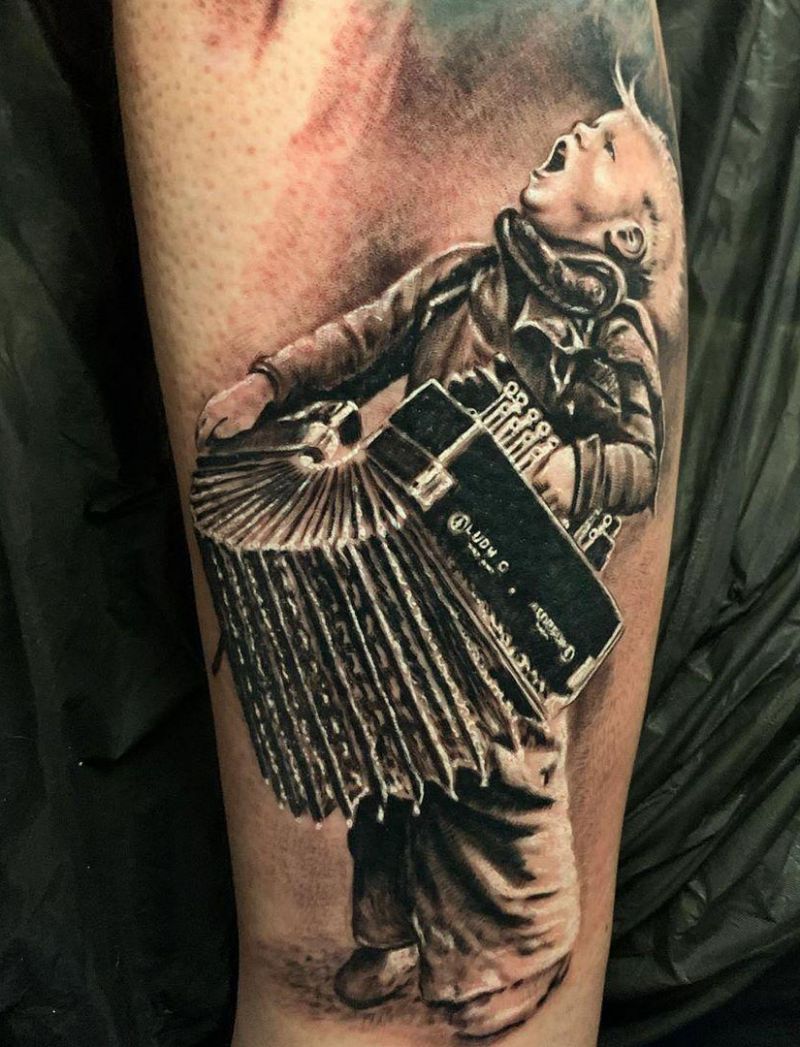 30 Pretty Accordion Tattoos that Can Enhance Your Temperament