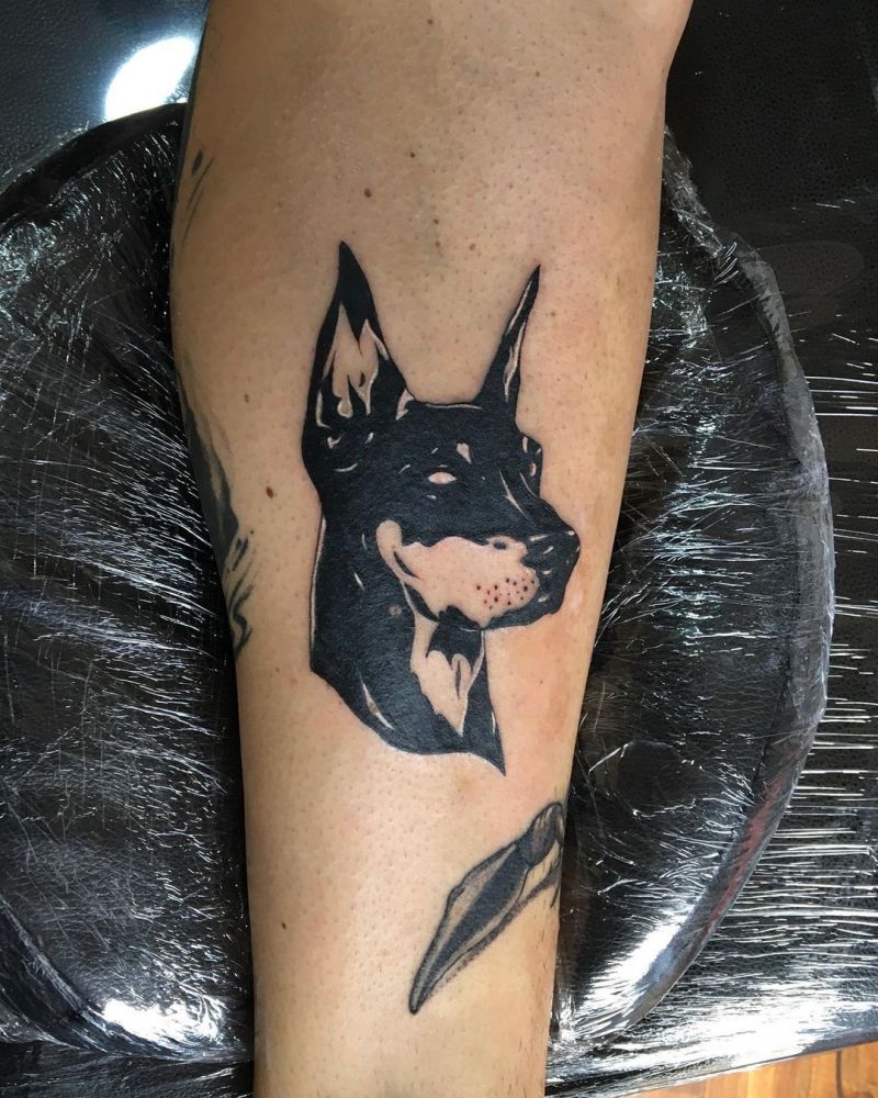 30 Pretty Doberman Tattoos Hope to Bring You Luck