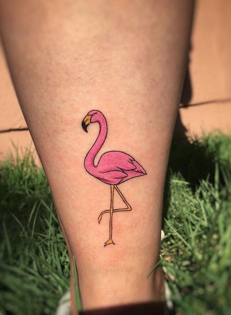 30 Pretty Flamingo Tattoos Make You Elegant and Beautiful