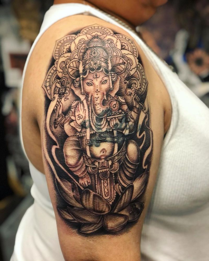 30 Pretty Ganesha Tattoos Make You Charming