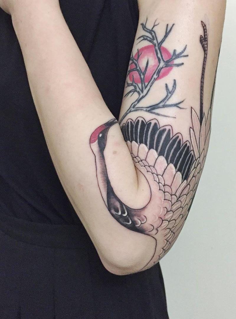 30 Pretty Heron Tattoos Bring You Good Luck