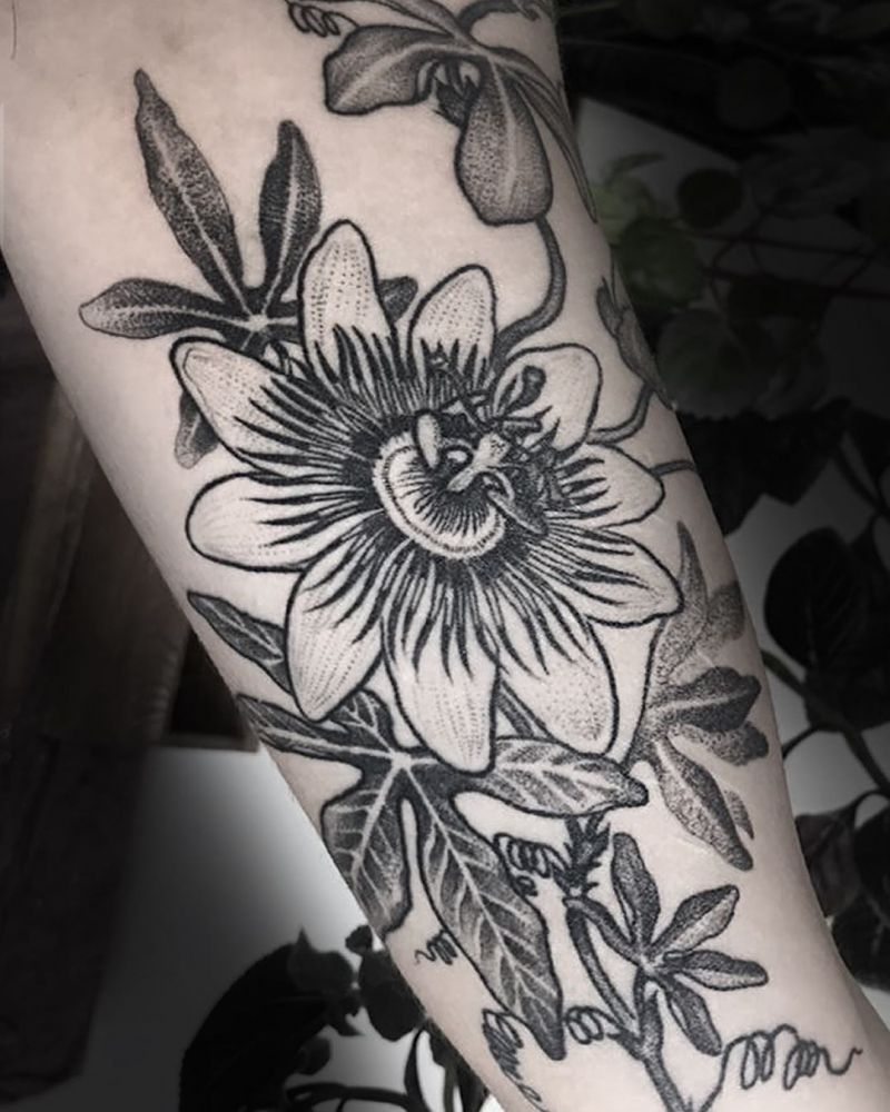 30 Pretty Passion Flower Tattoos You Must Try