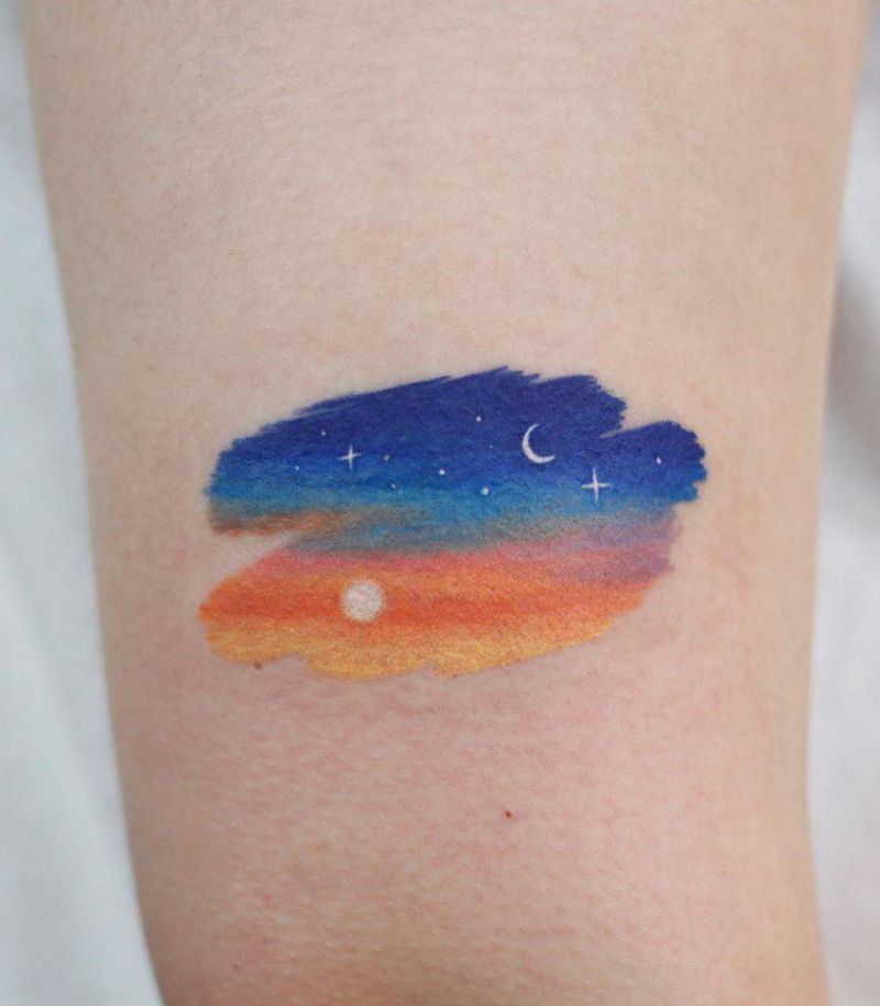 30 Pretty Sky Tattoos Make You Carefree and Joyous