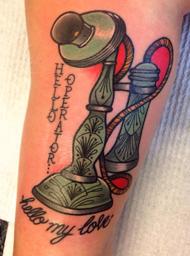 30 Pretty Telephone Tattoos to Inspire You