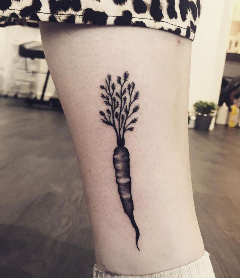 30 Pretty Carrot Tattoos You Will Love