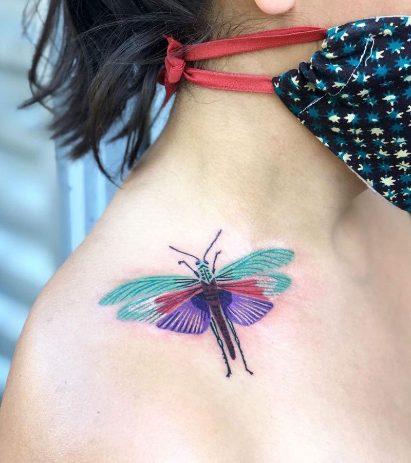30 Pretty Grasshopper Tattoos You Must Try