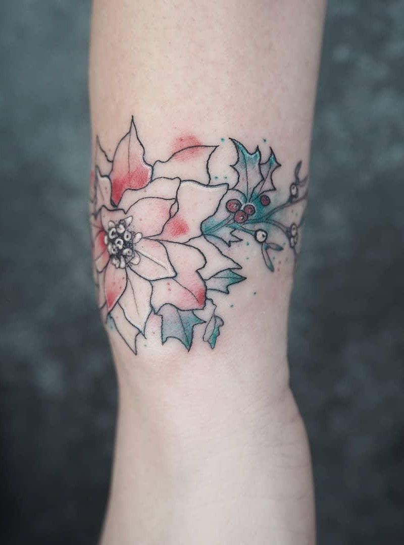 30 Pretty Poinsettia Tattoos You Must Try