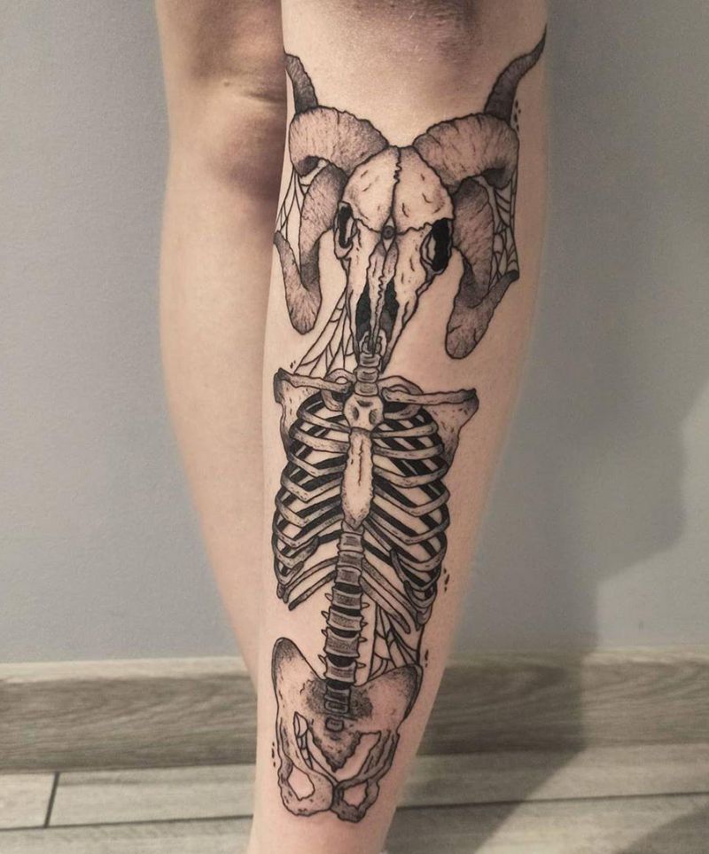 30 Pretty Skeleton Tattoos That You Can't Miss