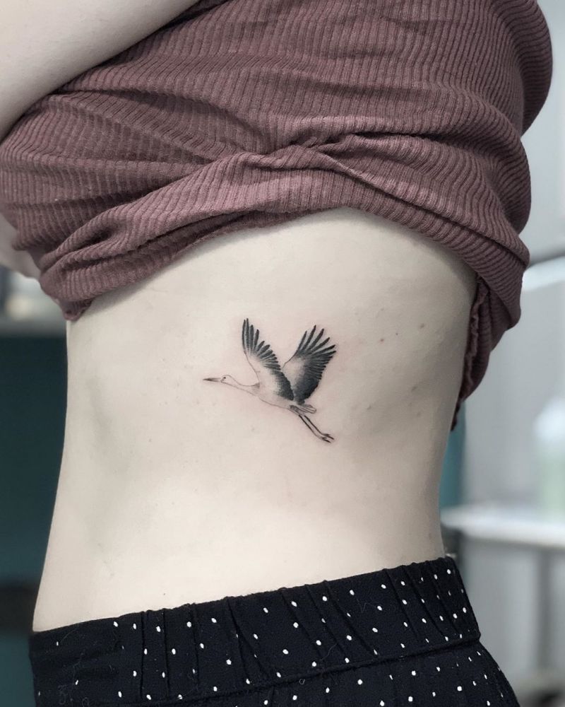 30 Pretty Stork Tattoos Show Your Temperament