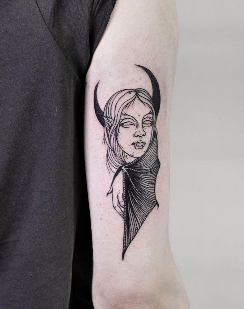 30 Pretty Vampire Tattoos to Inspire You