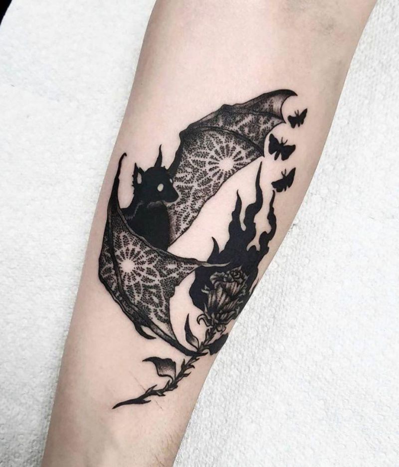 30 Pretty Bat Tattoos Improve Your Temperament