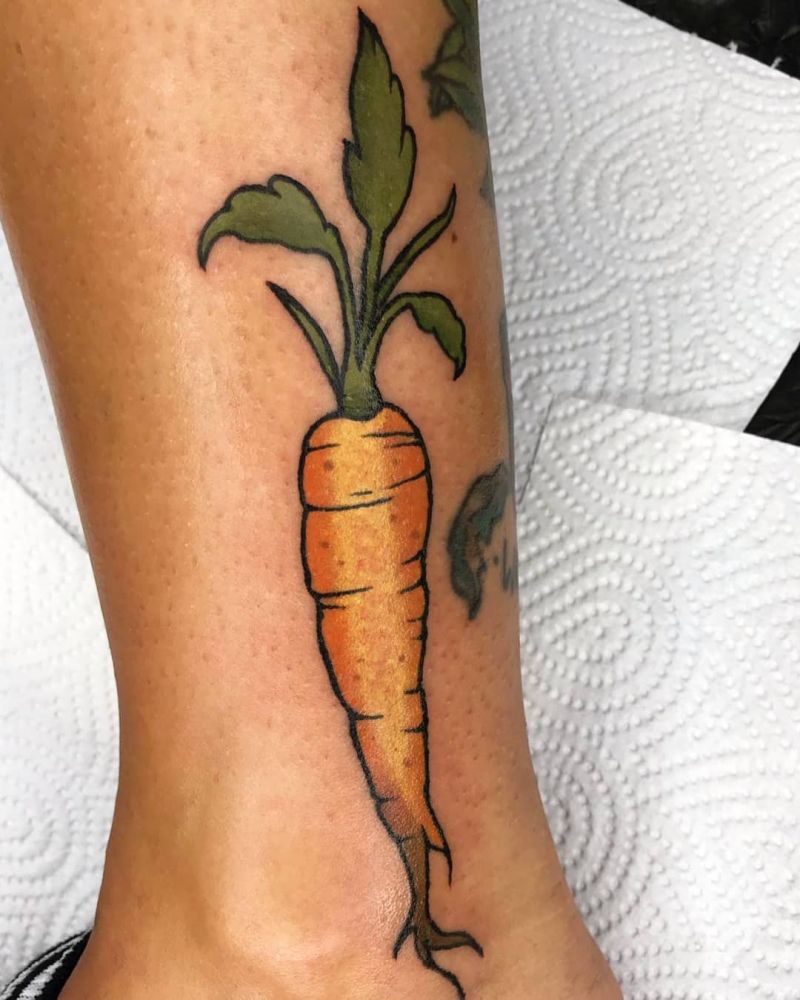 30 Pretty Carrot Tattoos You Will Love