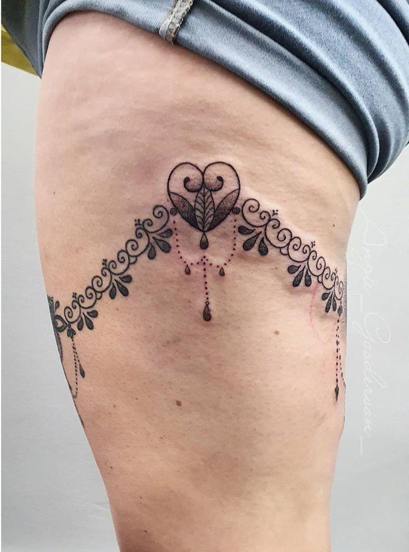 30 Pretty Garter Tattoos Make You Charming