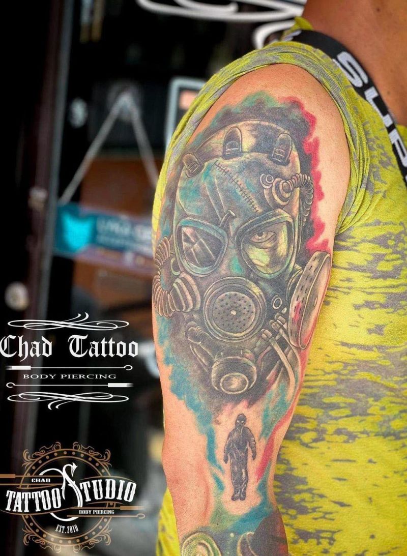 30 Pretty Gas Mask Tattoos You Will Love