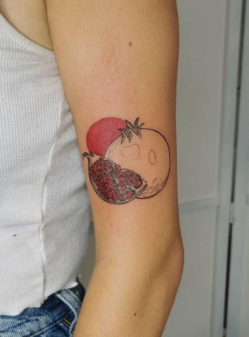 30 Pretty Pomegranate Tattoos Enhance Your Personality