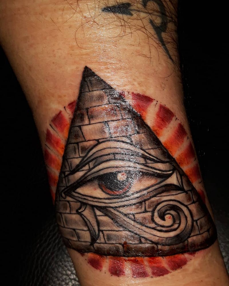 30 Pretty Pyramid Tattoos Add Mystery to You