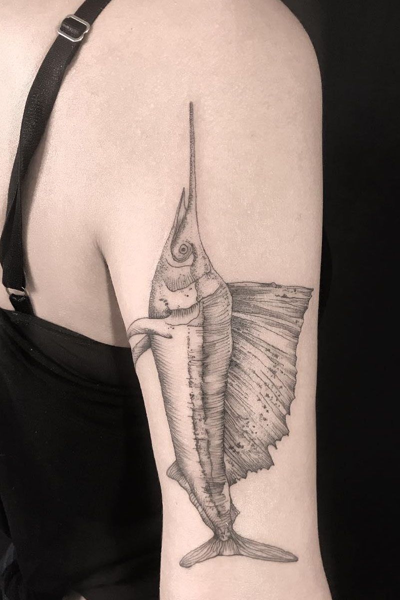 30 Pretty Sailfish Tattoos You Will Love