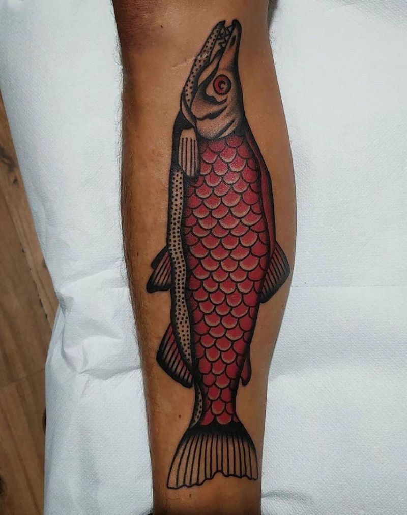 30 Pretty Salmon Tattoos You Will Love