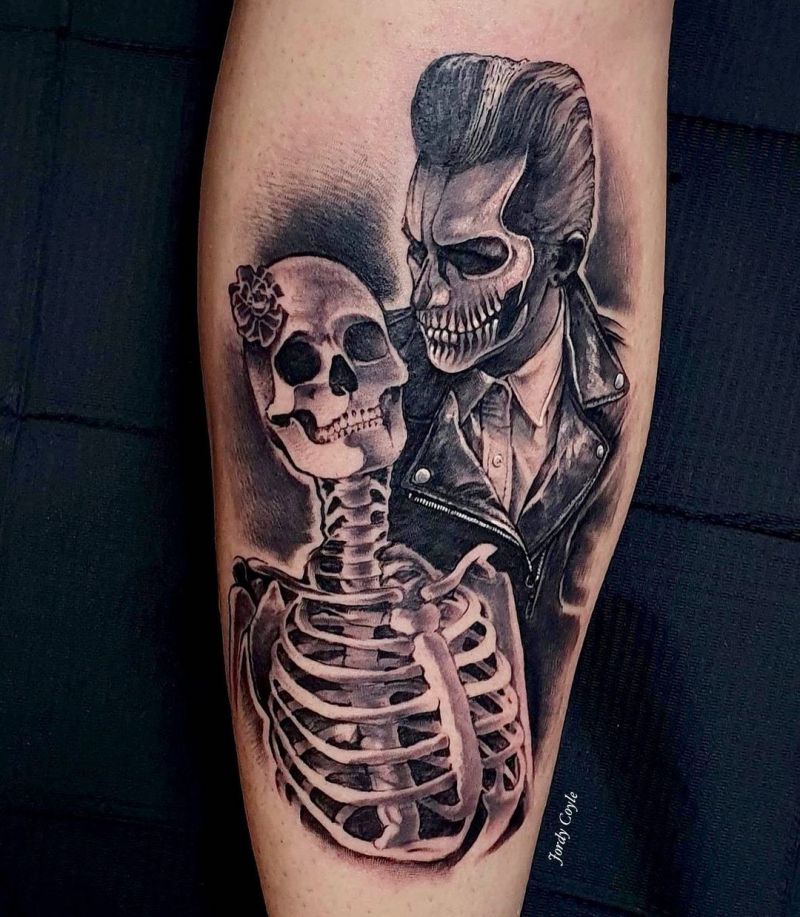 30 Pretty Skeleton Tattoos That You Can't Miss