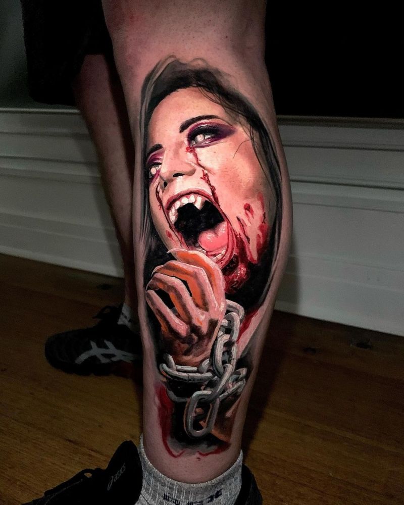 30 Pretty Vampire Tattoos to Inspire You