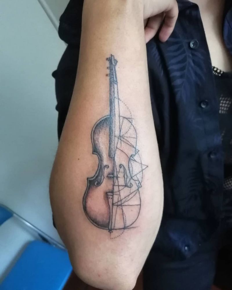 30 Pretty Violin Tattoos that Can Enhance Your Temperament
