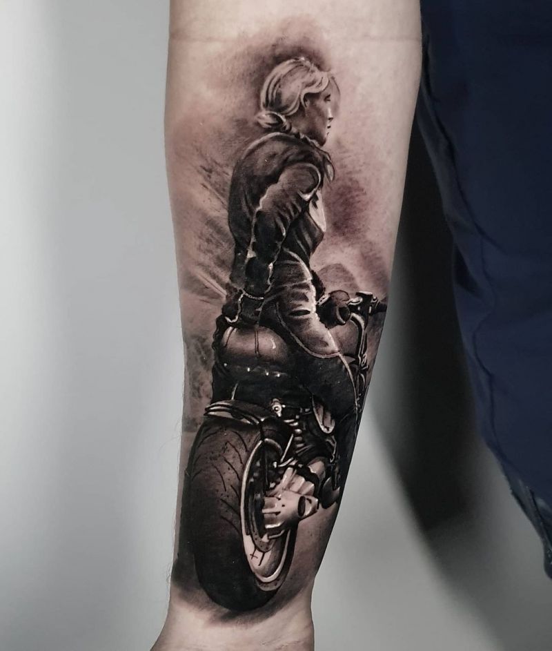 30 Pretty Biker Tattoos You Will Love