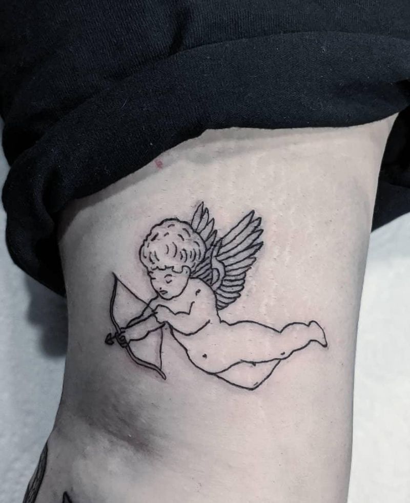 30 Pretty Cherub Tattoos You Will Love