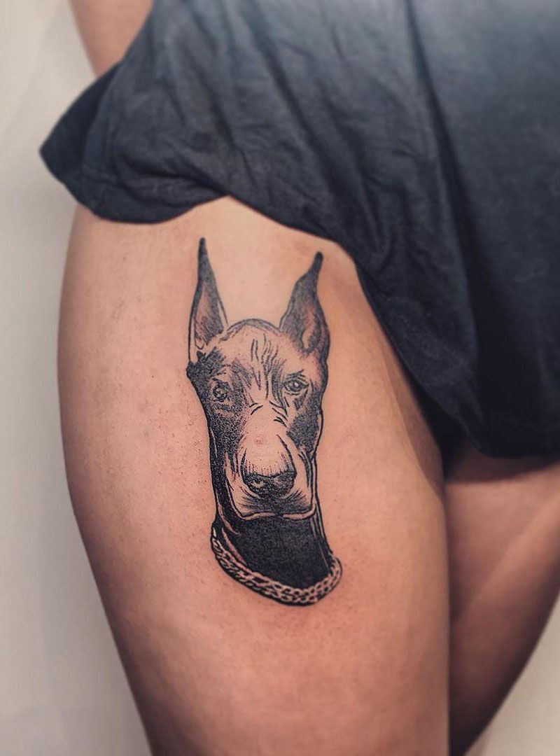 30 Pretty Doberman Tattoos Hope to Bring You Luck