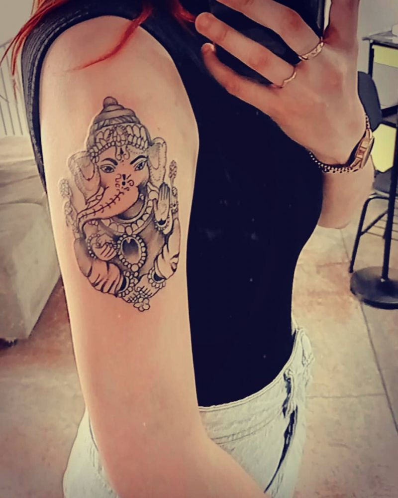 30 Pretty Ganesha Tattoos Make You Charming