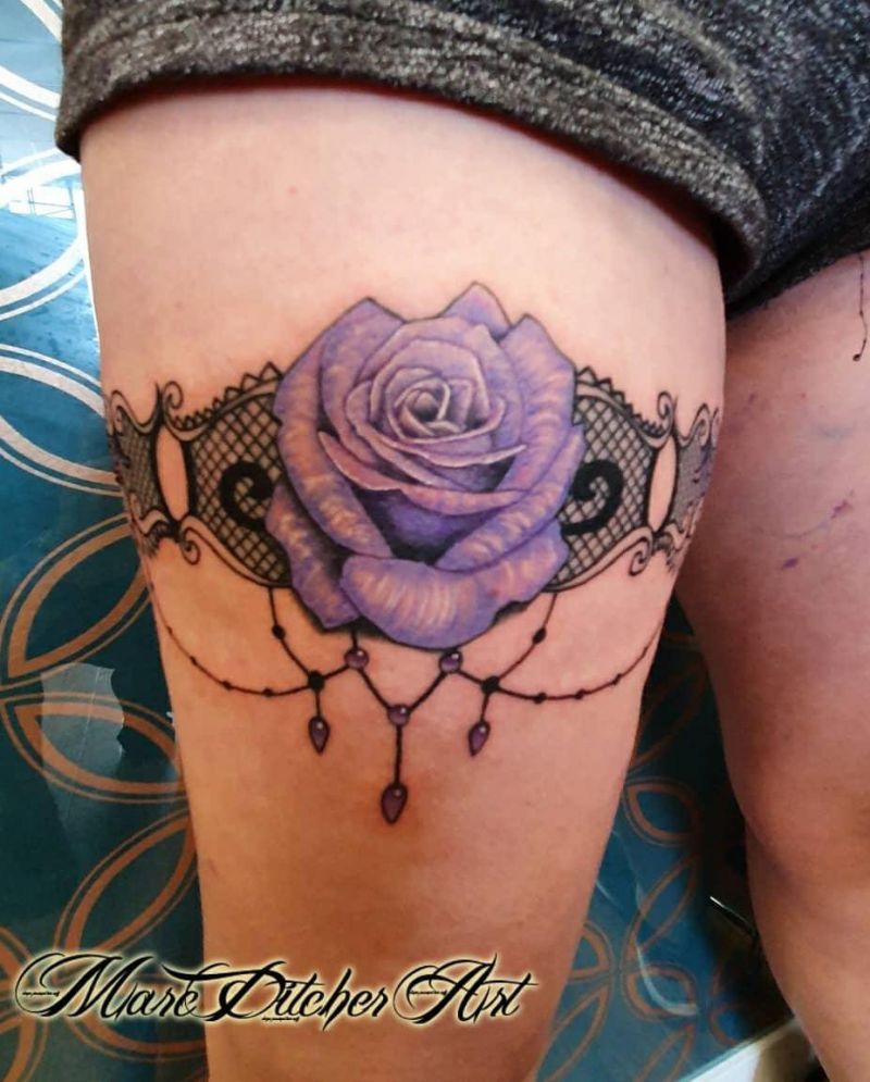 30 Pretty Garter Tattoos Make You Charming