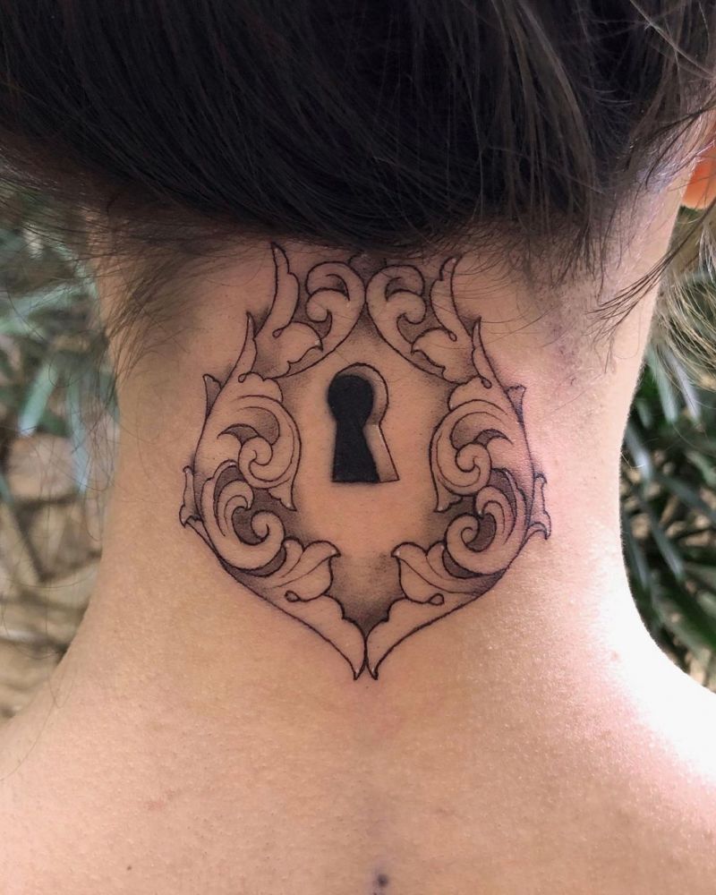 30 Pretty Keyhole Tattoos to Inspire You