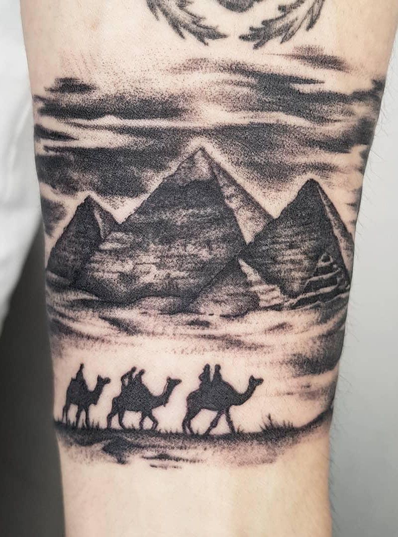 30 Pretty Pyramid Tattoos Add Mystery to You