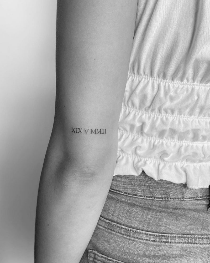 30 Pretty Roman Numeral Tattoos Make You Beautiful Forever