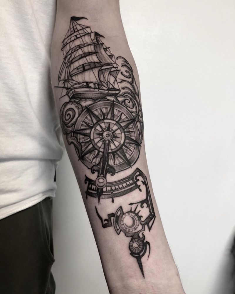 30 Pretty Sailing Boat Tattoos You Will Love