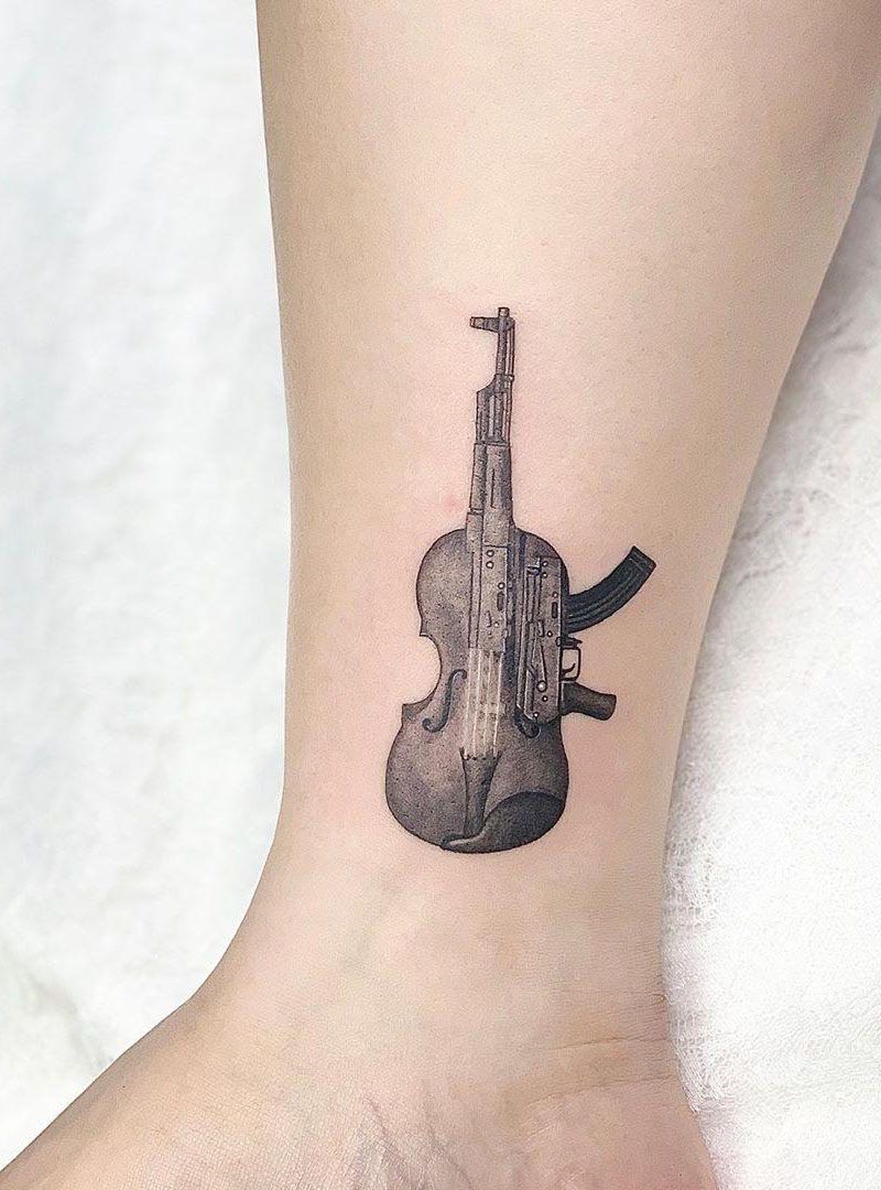 30 Pretty Violin Tattoos that Can Enhance Your Temperament