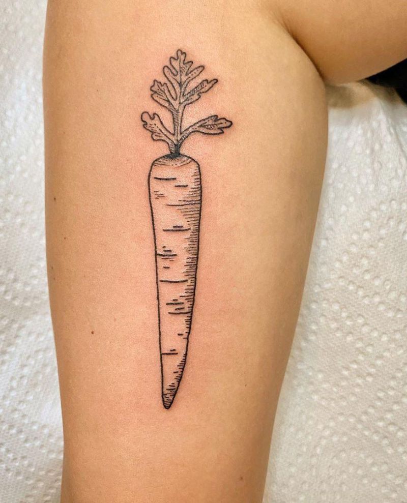 30 Pretty Carrot Tattoos You Will Love