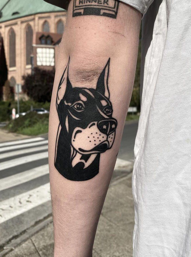 30 Pretty Doberman Tattoos Hope to Bring You Luck