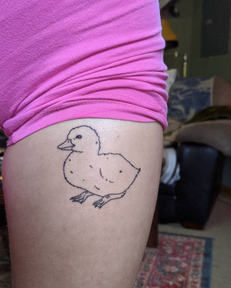 30 Pretty Duck Tattoos Improve Your Temperament