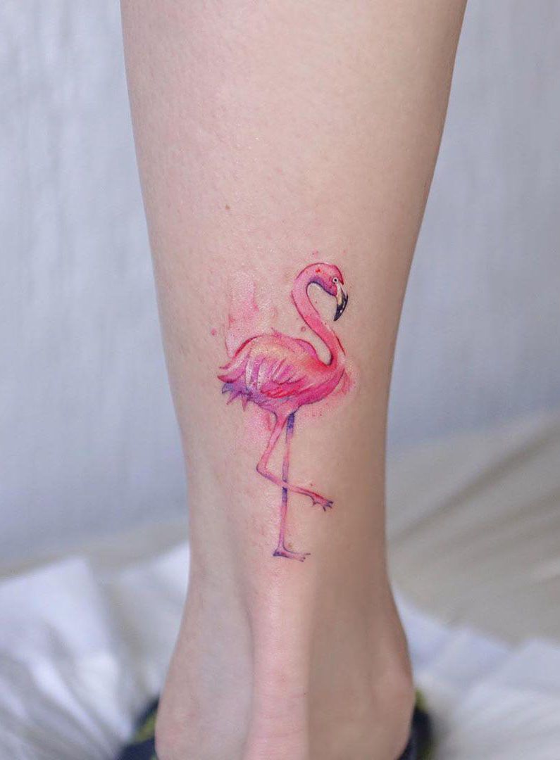 30 Pretty Flamingo Tattoos Make You Elegant and Beautiful