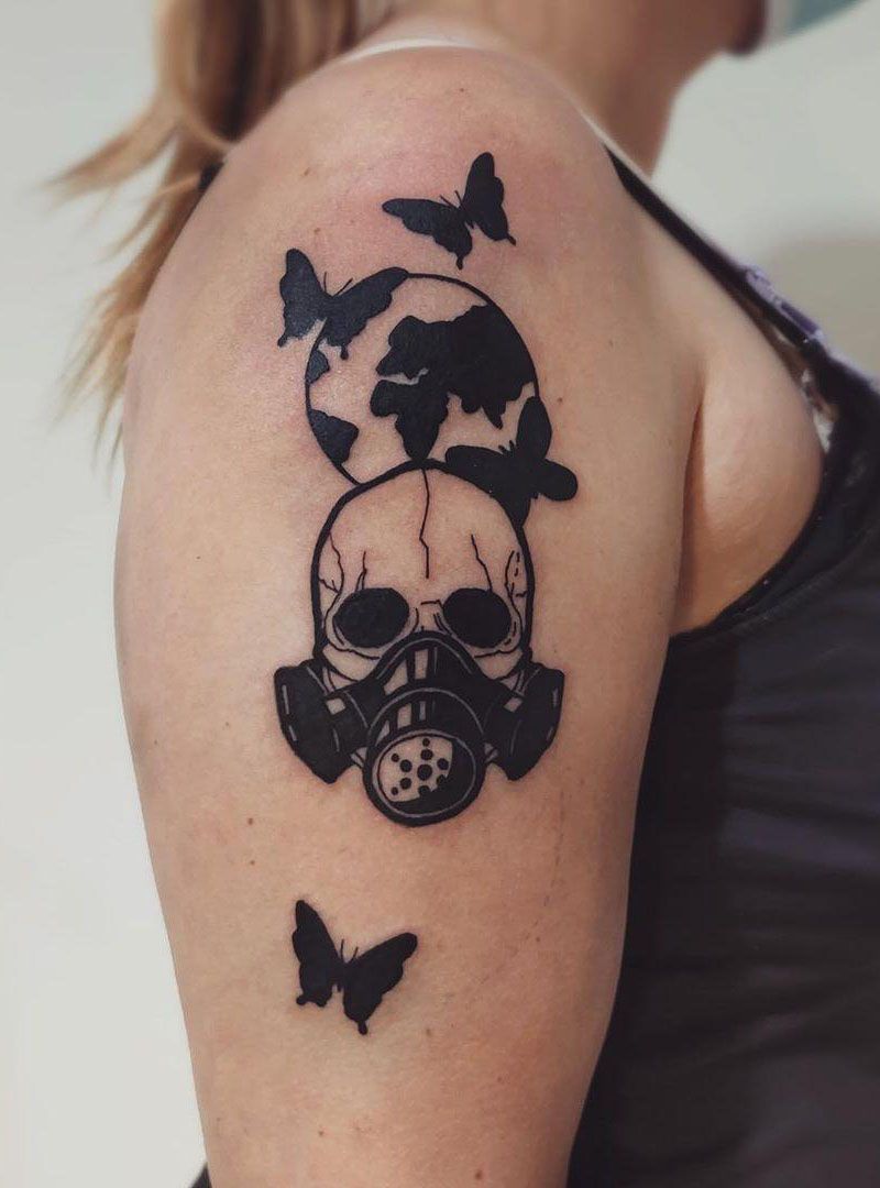 30 Pretty Gas Mask Tattoos You Will Love