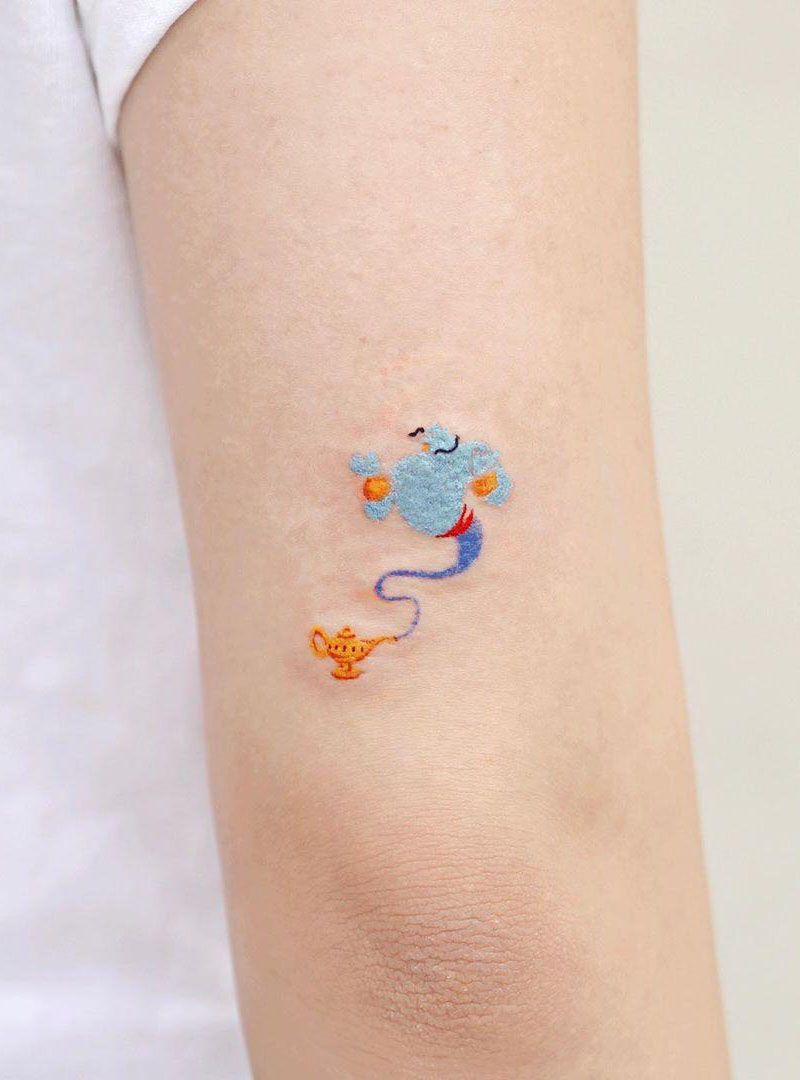 30 Pretty Genie Tattoos Hope to Achieve Your Wish