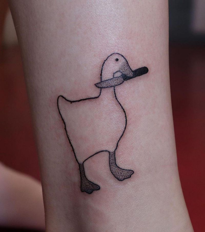 30 Pretty Goose Tattoos Make You Elegant and Beautiful